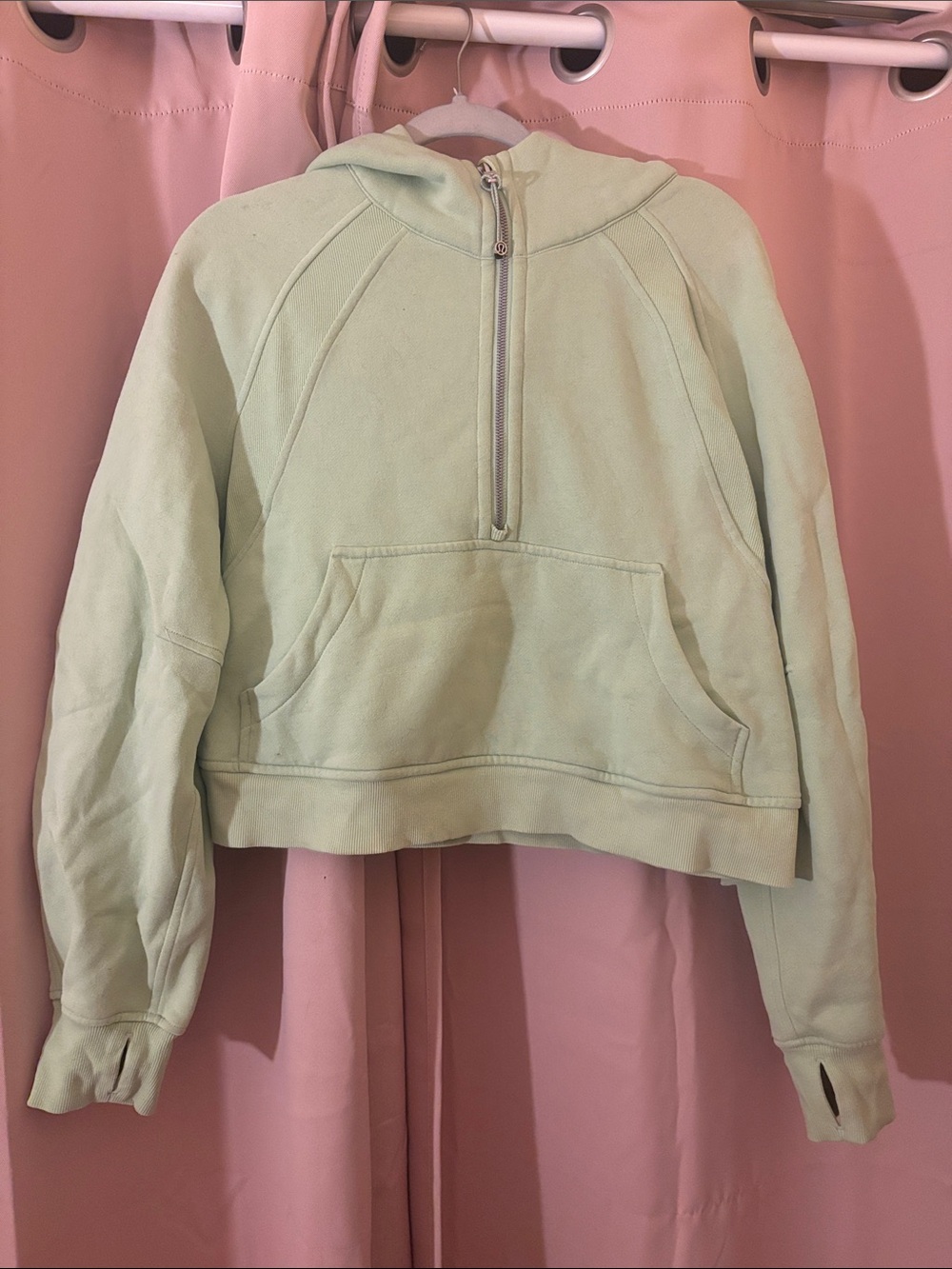 Lululemon Cropped Scuba M/L in Mint Green- RARE